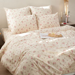 КПБ Чистый хлопок евро макси с простыней на резинке, наволочки 50х70, 100% хлопок, Мильфлер ВБ Пододеяльник 200х220; простыня на резинке 180х200х30; наволочка 50х70 (2шт) Евро с простыней на резинке 180х200х30 - Традиция фото 4