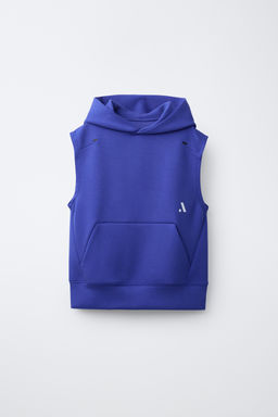 CHALECO CON CAPUCHA SPORTY LOGO / Morado