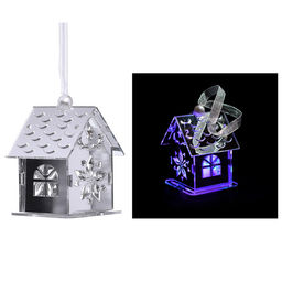 Электрогирлянда светящаяся Домик (6.5*5см) серебро