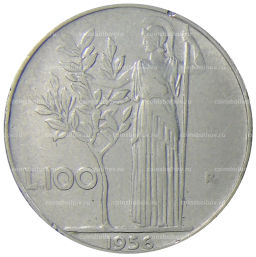 Монета 100 лир 1956 года Италия