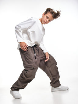 Брюки карго 33-91232 черный - Mini maxi фото 21