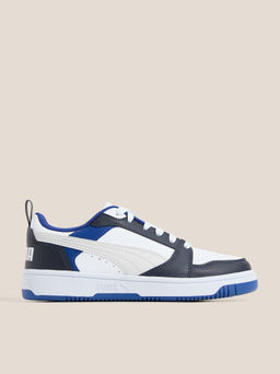 Детские кеды PUMA Puma Rebound V6 Lo Jr Артикул 4587273, темно-синий