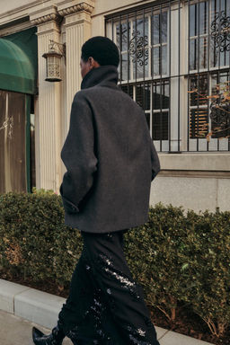 ZW COLLECTION SHORT WOOL BLEND COAT - Zara фото 3