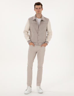 Gri Suni Deri Ceket - Pierre cardin фото 4