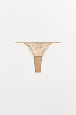 BRAGUITA ESCOTADA ENCAJE / Crudo - Zara фото 5