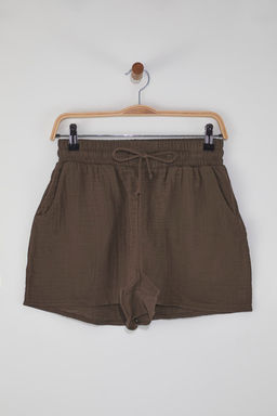 TRENDYOLMILLA Lacivert Muslin Plaj Sort TBESS25SR00008 фото 8