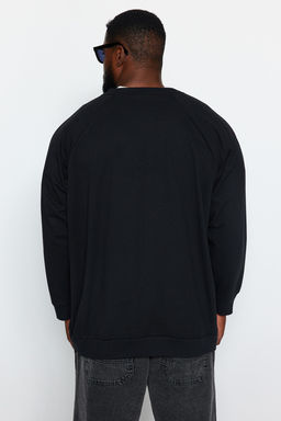 TRENDYOL MAN Lacivert Buyuk Beden Bisiklet Yaka Oversize/Genis Kesim Ici Polarl? Sweatshirt TMNAW24AO00007 - Trendyolmilla фото 13