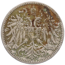 Монета 10 геллеров 1895 года Австрия