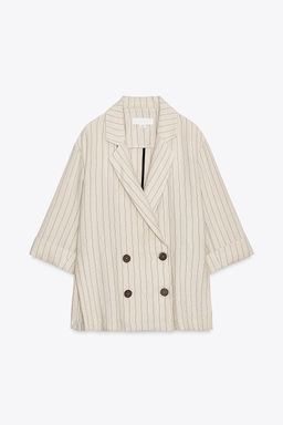 STRIPED DOUBLE-BREASTED BLAZER - Zara фото 12