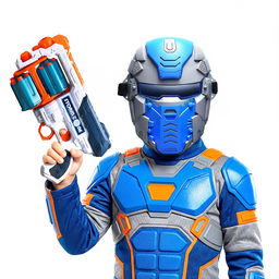 Бластер  с маской "Страж" с полимерными пулями, в коробке