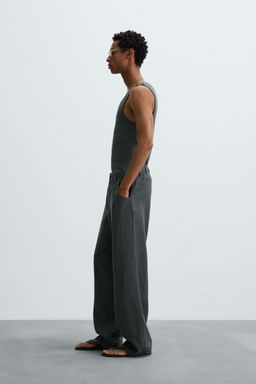 COTTON - HEMP RIBBED TANK TOP - Zara фото 4