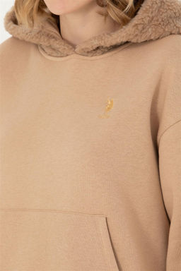 U. S. Polo Assn Женская толстовка с капюшоном песочного цвета - U.s. polo assn фото 14