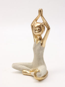 Фигура интрьерная «Кошка - йогиня», 13×9.5×20.3 см