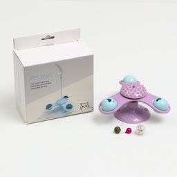 Игрушка-вертушка на присоске для кошек, 3 отсека с бубенчиками, микс цветов - Пижон фото 7