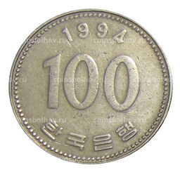 Монета 100 вон 1994 года Южная Корея
