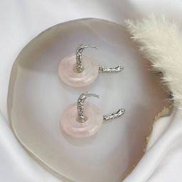 Серьги из Розового кварца