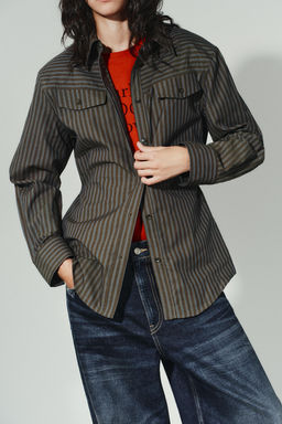 STRIPED POPLIN SHIRT - Zara фото 3
