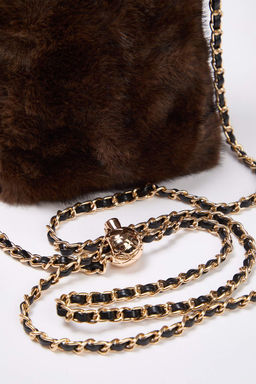 Siyah Suni Kurk Capraz Ask?l? Kad?n Omuz ve Telefon Cantas? TAKAW26OC00083 - Trendyolmilla фото 11