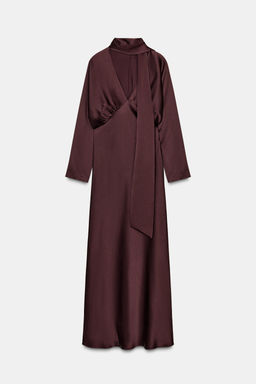 LIMITED EDITION ZW COLLECTION SATIN SCARF DRESS - Zara фото 4