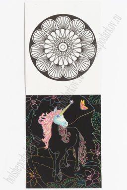 Альбом скретч-картина+раскраска 14,4*18 см (4 листа) SF-5668, №2 - Больше подарков фото 4