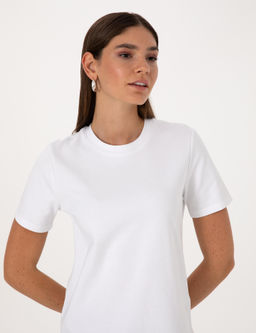 Beyaz Regular Fit Basic Ti__rt - Pierre cardin фото 2