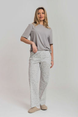 Костюм футболка и брюки М326004сб Серый/Белый