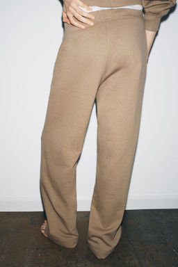 WIDE-LEG PLUSH TROUSERS - Zara фото 3