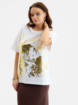 Футболка женская MIST Gold, размер 50, белая