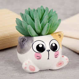 Кашпо 9х8х7 см Коты / WN33 /уп 6/96/ цветное - Галеонтрейд фото 10