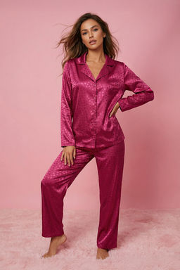 Beyaz Zebra Desenli Saten Dokuma Pijama Tak?m? THMAW24PT00001 - Trendyolmilla фото 25