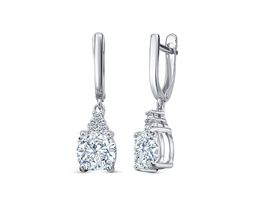 Серьги из серебра куб.циркон., В10-0400