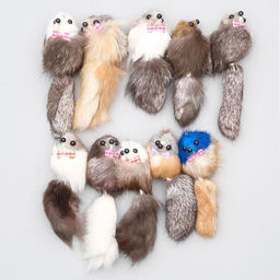 Цена за 5 шт. Мышь из натурального меха малая, корпус 5 см, микс цветов - Simaland фото 3