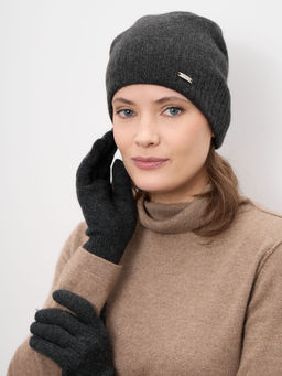Шапка из кашемира 04286 графит