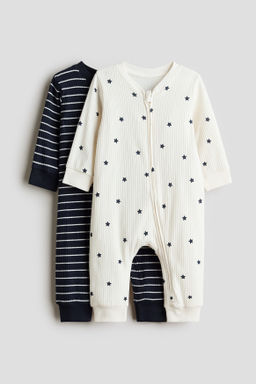 Pack de 2 pijamas enteros en algod?n