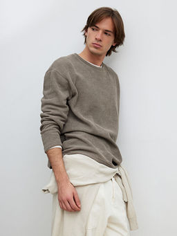 Bisiklet Yaka Erkek Triko Kazak