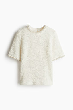 Top en boucle con cuentas decorativas - H&m фото 6