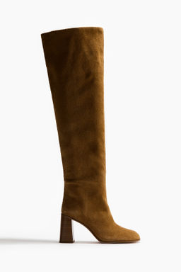 Botas calcet?n over-the-knee en serraje afelpado