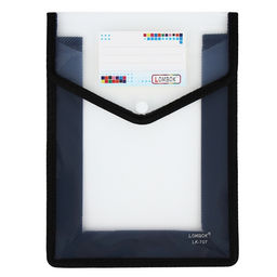 Папка-конверт на кнопке А5, 500 мкр, с расширением, вертикальная, карман для визиток, МИКС - Simaland фото 9