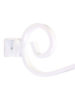 Кронштейн для кашпо с цветами, длина 27 см, металлический, белый