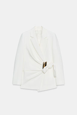 BLAZER CRUZADA HEBILLA / Blanco roto - Zara фото 5