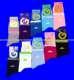 Цена за 10 пар. Золотая Игла носки женские спортивные с лайкрой с-1111