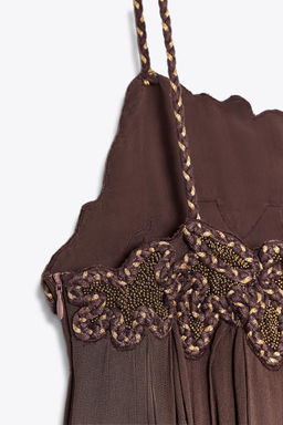 ZW COLLECTION LONG EMBROIDERED DRESS - Zara фото 8