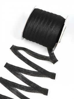Лента Idealtex нитепрошивная клеевая по косой с нитью 12мм 45г/м? в инд.упаковке черный 5712B рул.100м