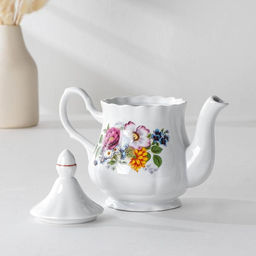 Набор столовой посуды Добрушский завод «Букет цветов», 34 предмета, фарфор, белый