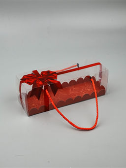 Цена за 5 шт. Коробка под зефир c ручками «Бант», 22.5 х 7.5 х 7.5 см, кондитерская упаковка