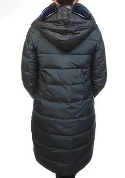 16010 DK. GREEN Пальто женское зимнее (200 гр. холлофайбер)
