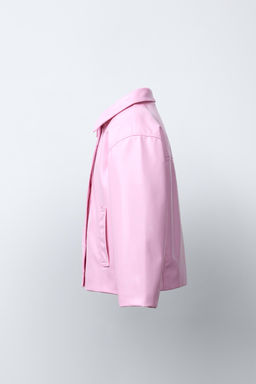 LEATHER EFFECT JACKET - Zara фото 3