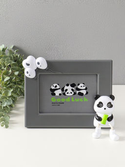 Фоторамка для фото 13×18 см «Пандочка с бамбуком», пластик, серый, горизонталь, 3.5×24.5×19 см