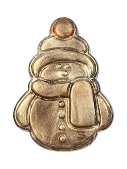 Шоколадная фигурка Снеговик пряничный, кондитерская глазурь, 115 г