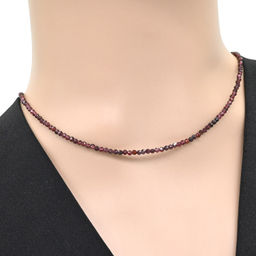 Чокер из граната шарик граненый 2мм, 40см Радуга камня